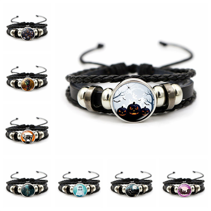 Nei Accessoiren Halloween Dämon Kürbis Zäit Edelsteng Moud Kreativ Geflochtene Perlenarmband Accessoiren_voghion.com