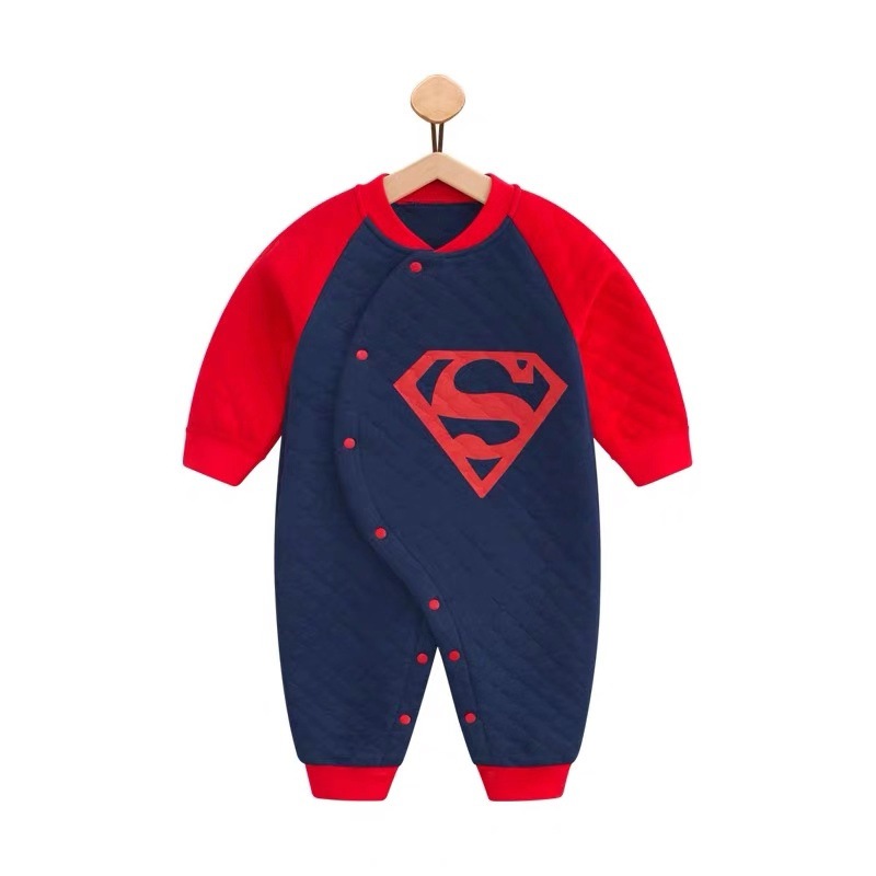 男寶寶哈衣秋冬款夾棉新生兒抱嬰服6個月幼兒衣服0嬰兒連體衣保暖