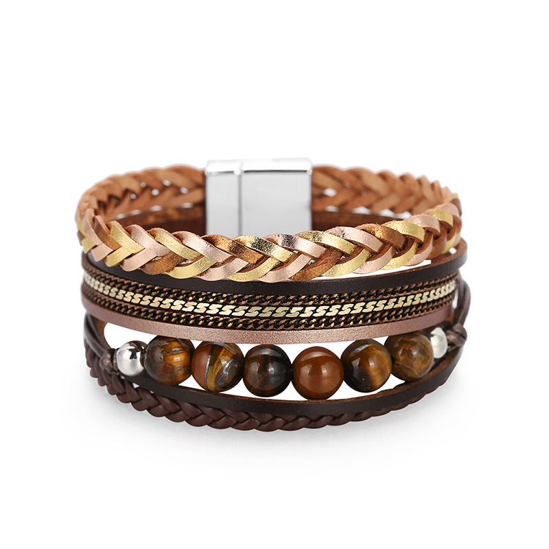 Bohemian Style Multilayer Woven Leather Bracelet