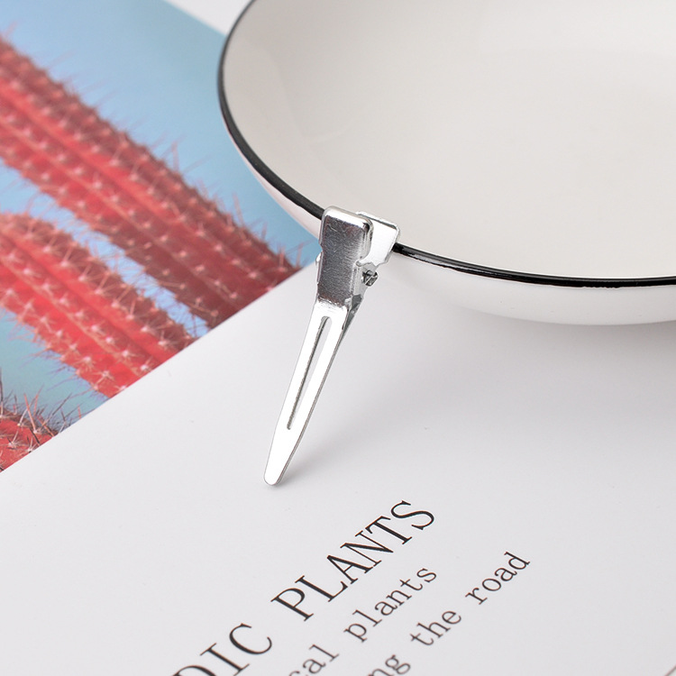 El clip de la boca puntiaguda sin dientes de la horquilla de los niños de DIY no duele el pelo pequeño clip lateral clip tocado flor accesorios de la joyería