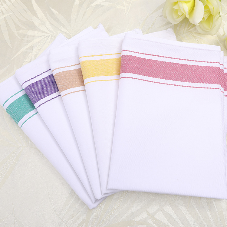 All-cotton Striped Fabric Cotton Cup Towel Mirror Cloth Cup and Glass Towel Thick Cleaning Cloth Cotton Mouthcloth Wholesale
