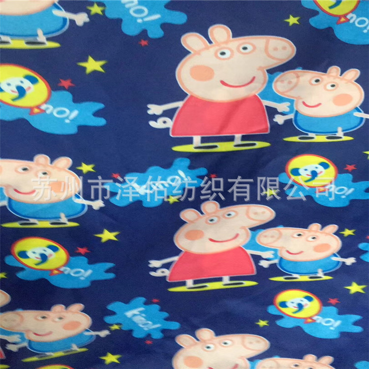 印花童装面料里料仿记忆印花布童装印花面料
