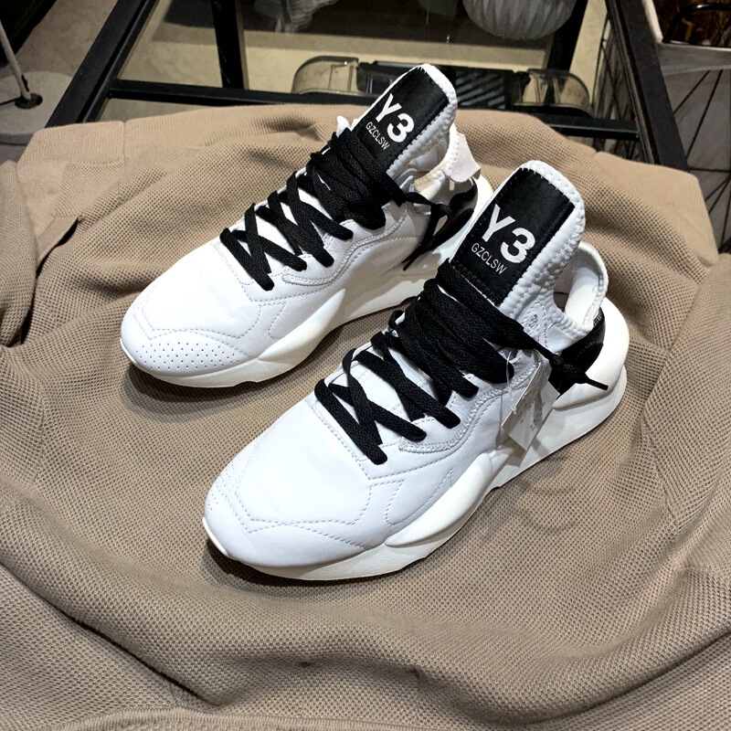 y3gzcl White Warrior Thick-soled Genuine Leather Men's Shoes White Black Tail Summer Casual Sports Breathable Dad Shoes