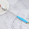 Rainbow -colored plastic handle stainless steel knife fork spoon dot and western tableware wave dot handle, bull buckle spoon