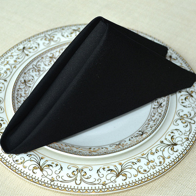 源頭工廠 定制款口布 餐廳布草 純色滌棉口布 廠家直銷 産地直銷