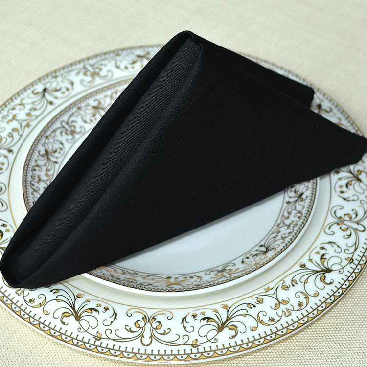 源頭工廠 定制款口布 餐廳布草 純色滌棉口布 廠家直銷 産地直銷