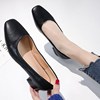 2024 Spring New Fang's head -shallow mouth single shoes female thick heels in the heel of retro grandma shoes wholesale shoes