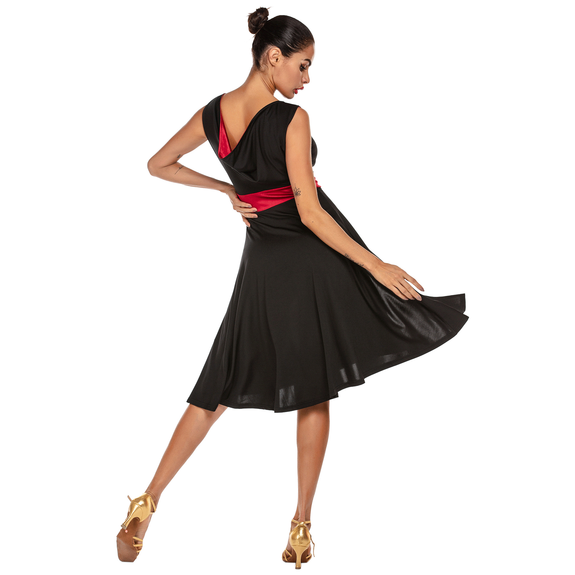 亚马逊热卖舞蹈服欧美新款拉丁舞服独立站ebay舞蹈长裙连衣裙