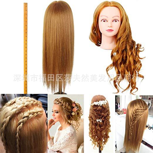 模特头练习头 可烫卷吹 发廊美发沙龙教习头 假人头模公仔头