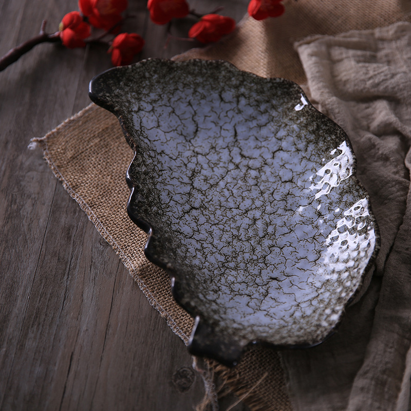 日式料理寿司盘陶瓷盘子凉菜盘创意酒店不规则盘异形碟子鱼盘餐具