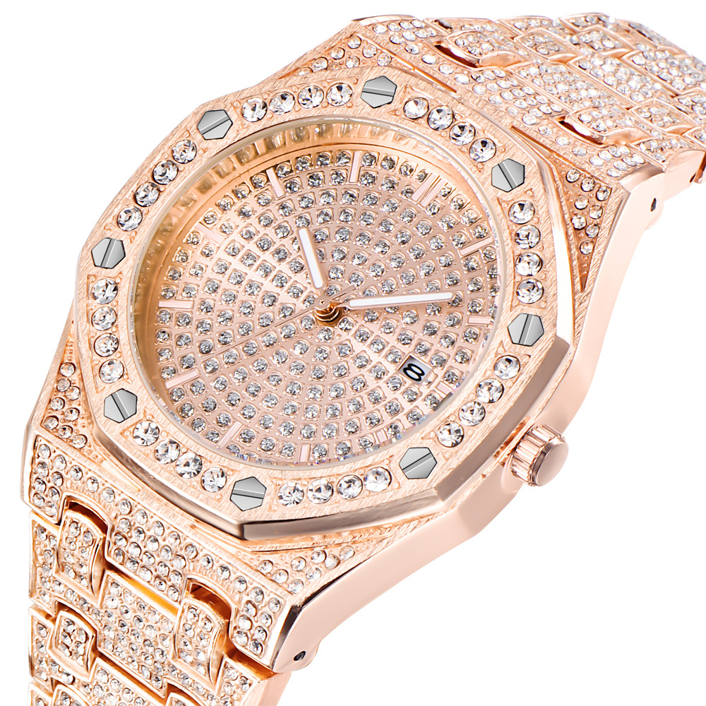 Luxury Brand Watches Mens Fashion Diamond Date Gifts Watch