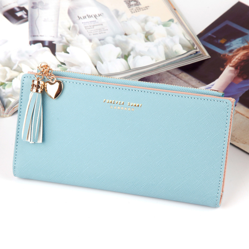 Long wallet women's Multi-Card Holder Clutch Bag purse women's Tassel Chain Mobile Phone Bag wallet