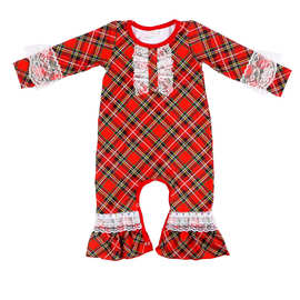 欧美儿童圣诞节日款连衣裤 外贸舒适宝宝连身衣 婴儿爬服厂家直销