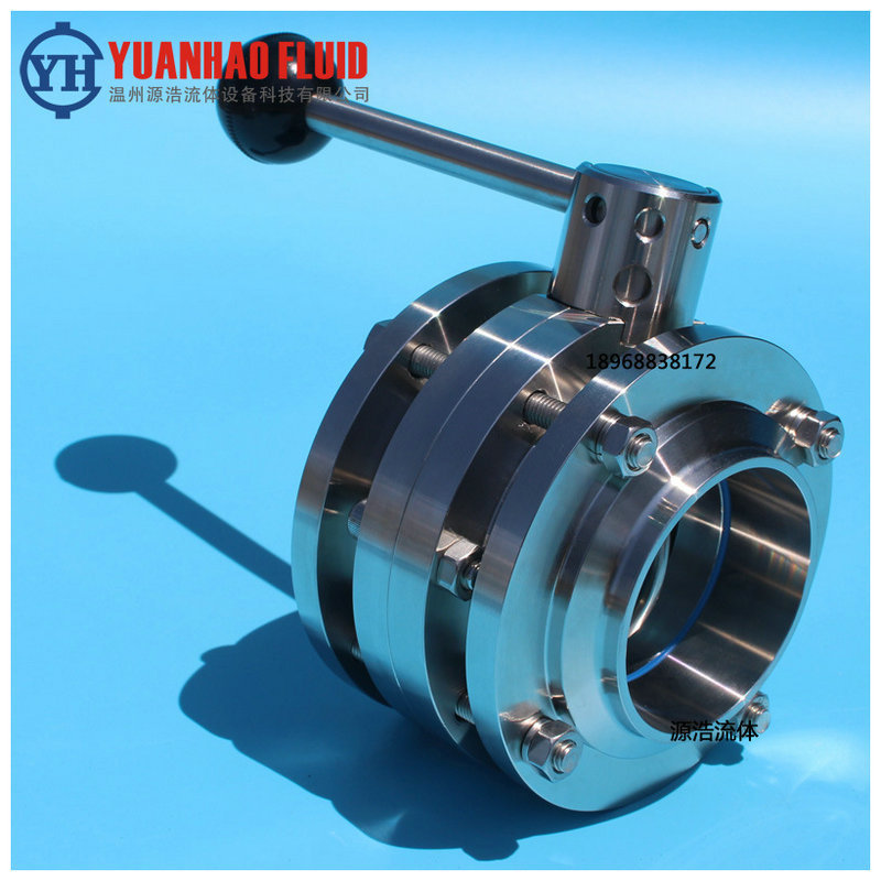 供应三段式焊接蝶阀 手动法兰式焊接蝶阀 不锈钢304蝶阀