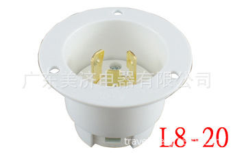 LK6324FI 20A 480V美规引挂式法兰暗装公头工业插头 NEAML8-20