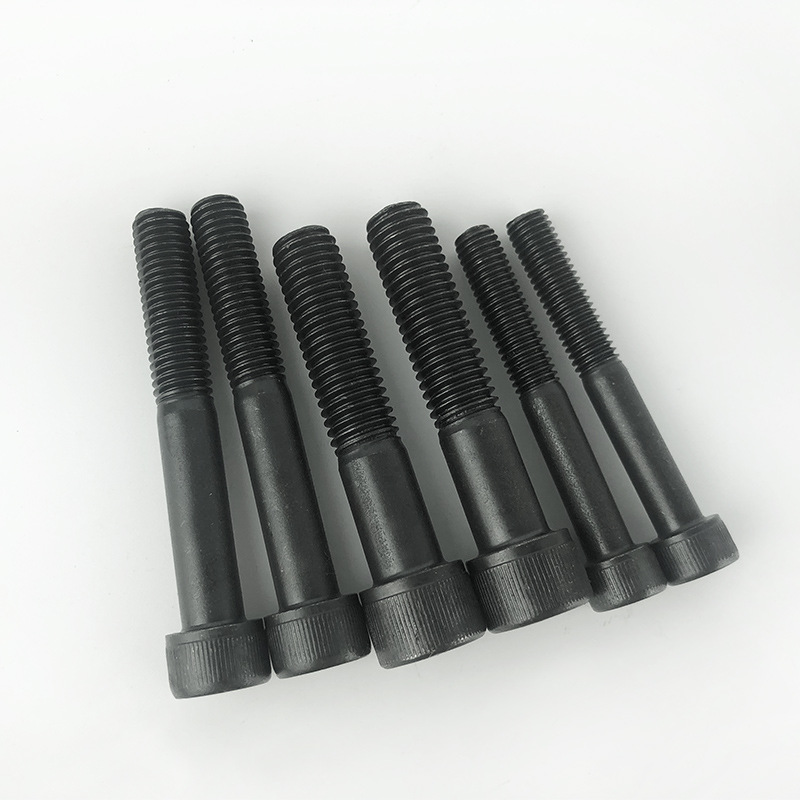 12.9级碳钢杯头内六角螺钉发黑半牙螺栓高强度圆柱头螺丝钉M14M16