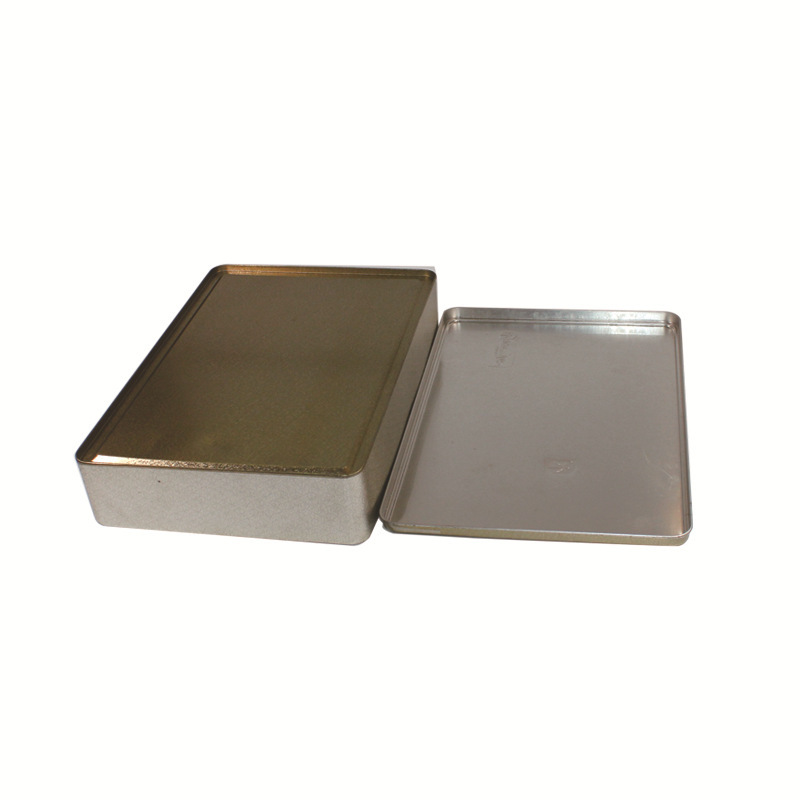 Fabricantes más recientes envases de alimentos rectangulares caja de galletas lata de estaño caja de galletas caja de embalaje electrónico