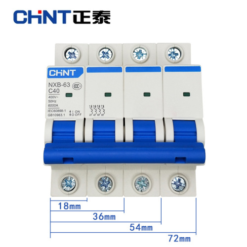 Chint circuit breaker air switch NXB-63 1P-4P household Kunlun 32a small air switch DZ47 upgrade