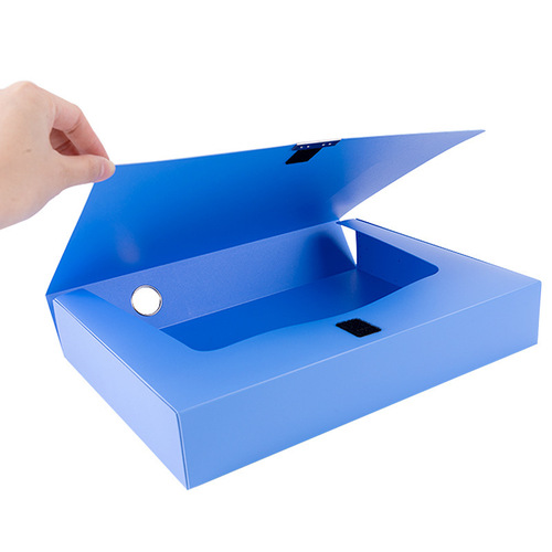 Deli Stationery 5623ES file box document booklet 5CM large capacity plastic A4 office document storage box