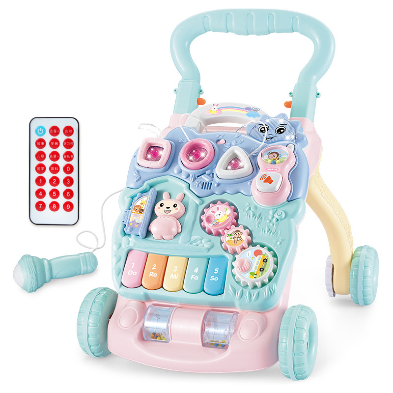 宝宝学步车多功能防侧翻学走路手推车钢琴助步车7-18个月1岁男女|ru