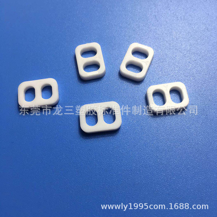 龙三厂家供应塑料两孔八字扣 吊灯线环固定锁线专用线扣