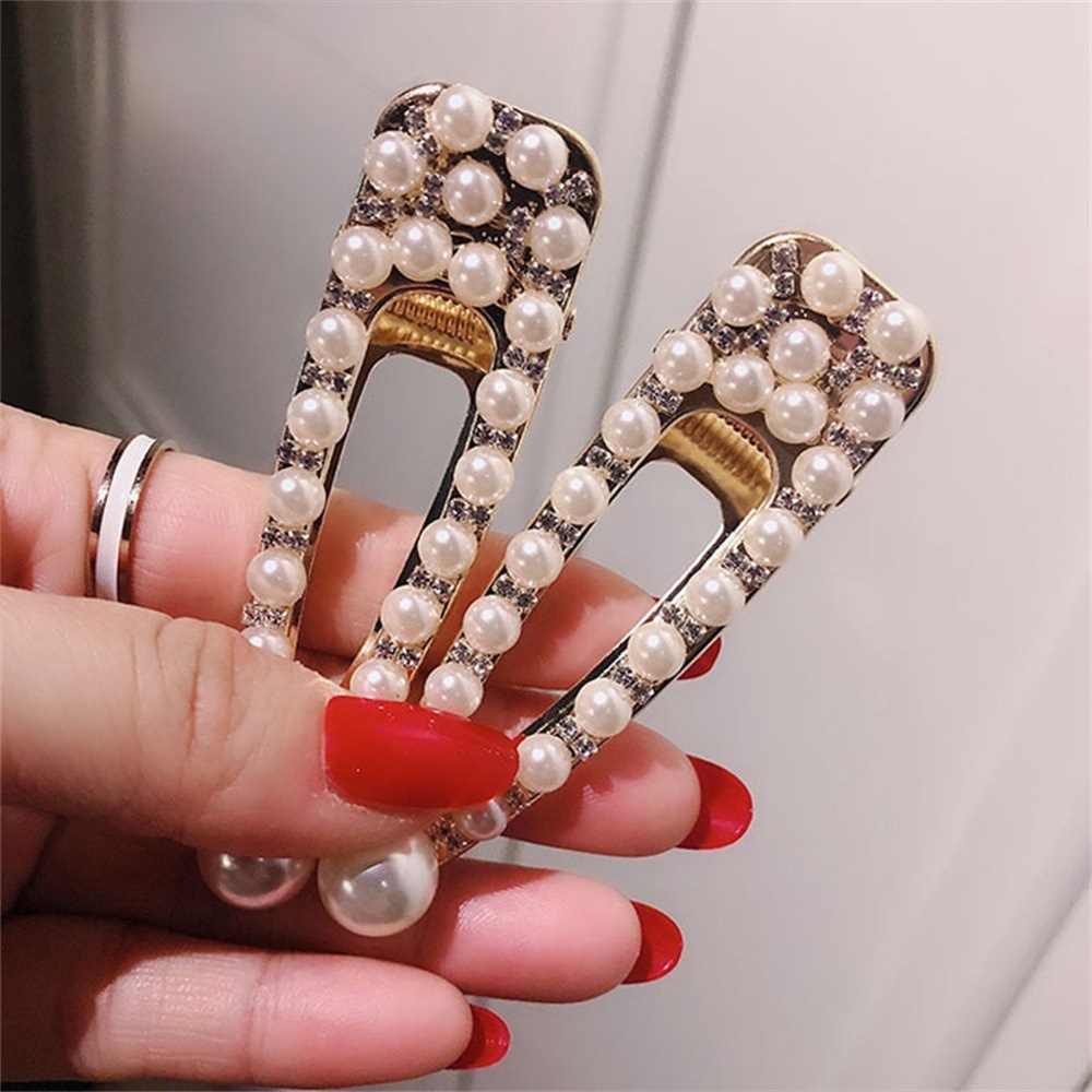 Cute Hair Pin Hairpin Simple Personalized Metal Pearl Headdress display picture 3