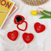 Cute small double-sided handheld mirror heart shaped