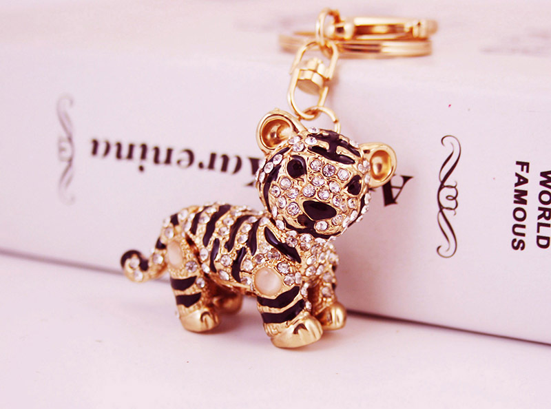 54g Weight Travel Occasion Alloy, Metal Material Tiger Pattern Unisex Gender Zodiac Little Tiger Keychain 7