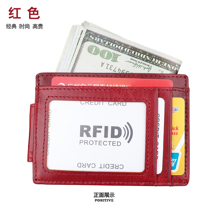 Factory Direct Sales Wholesale Vintage Men's Beauty Money Clip Rfid Card Holder Card Case   New display picture 11