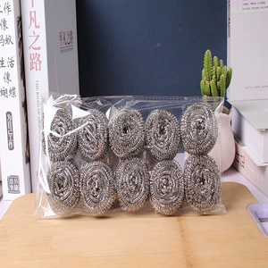 10 Pack Gold Wire Ball Cleaners for Home Cleaning with OPP Package