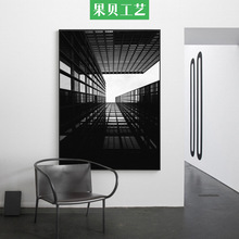 现代简约抽象装饰画黑白工业风挂画客厅书房办公室墙面壁画大尺寸