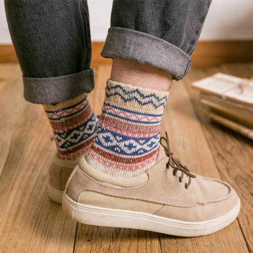 Adult Socks Wholesale Matsutake Cotton Products Autumn and Winter New Thick Warm Couple Rabbit Wool Socks Women Amazon