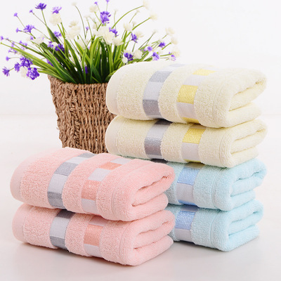 direct deal Cotton towels 33*73cm Silk ribbon towel customized LOGO Gift advertisement gift Face Towel