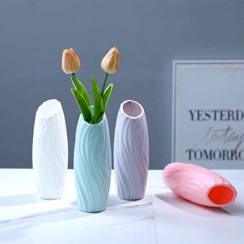 创意北欧插花瓶容器简约几何塑料花盆摆件客厅小清新插花装饰