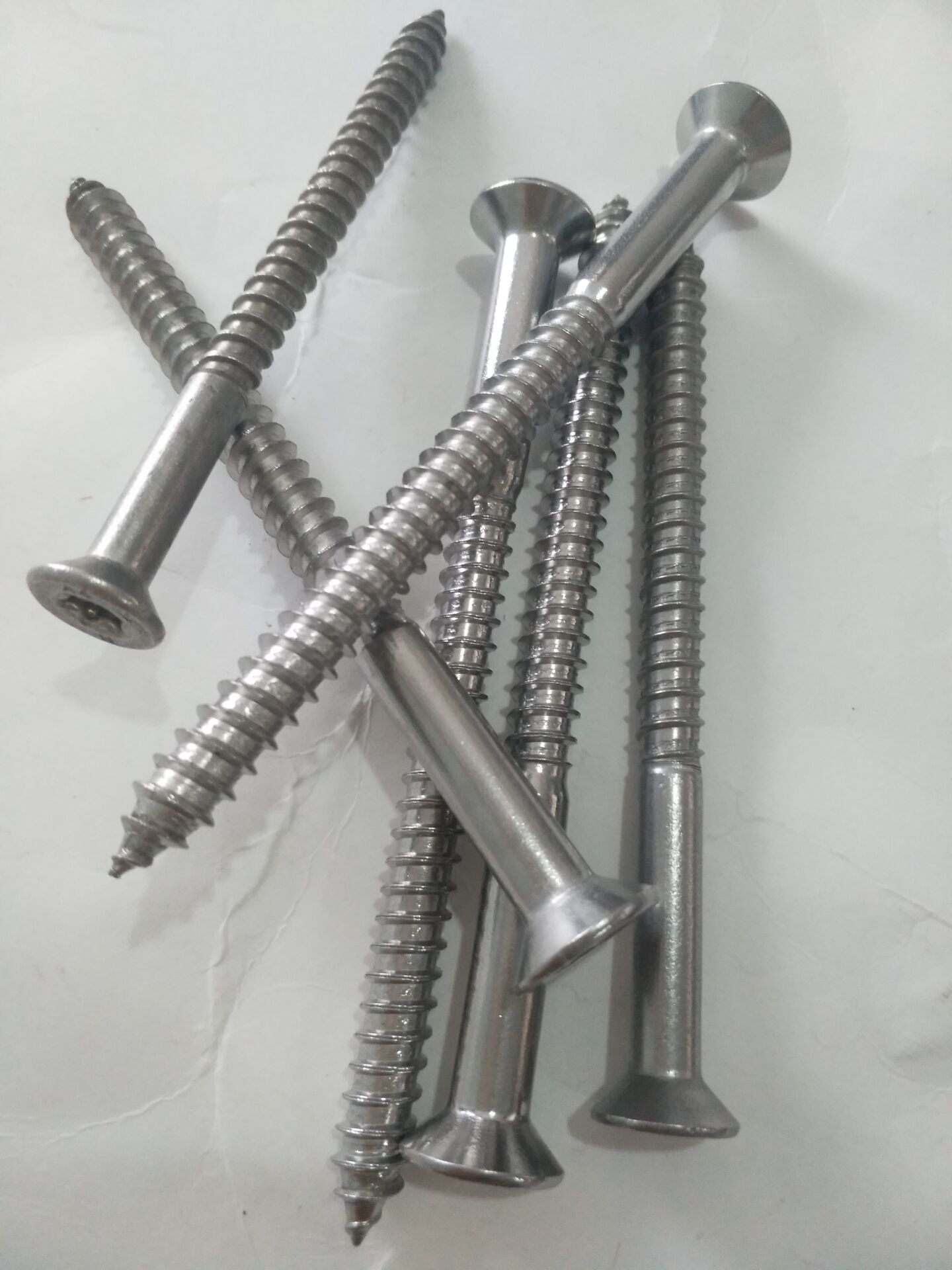 供应不锈钢木螺丝 十字沉头自攻螺丝钉 平头DIN7997 木牙纤维钉