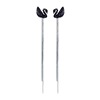 Silver needle, swan, fashionable metal earrings from pearl, silver 925 sample