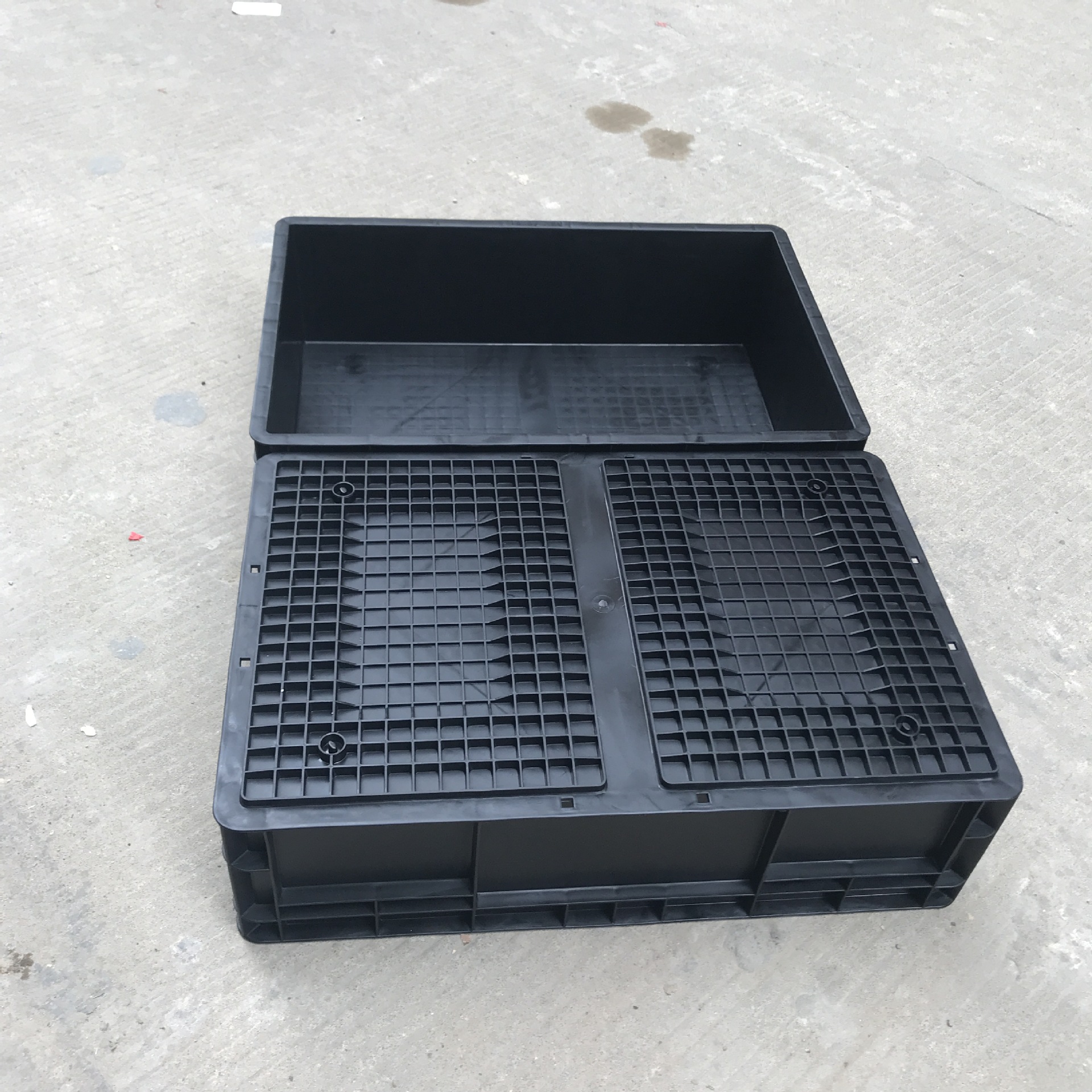 加厚防静电EU塑料箱欧标汽配零件周转箱600*400*340工具物料胶箱