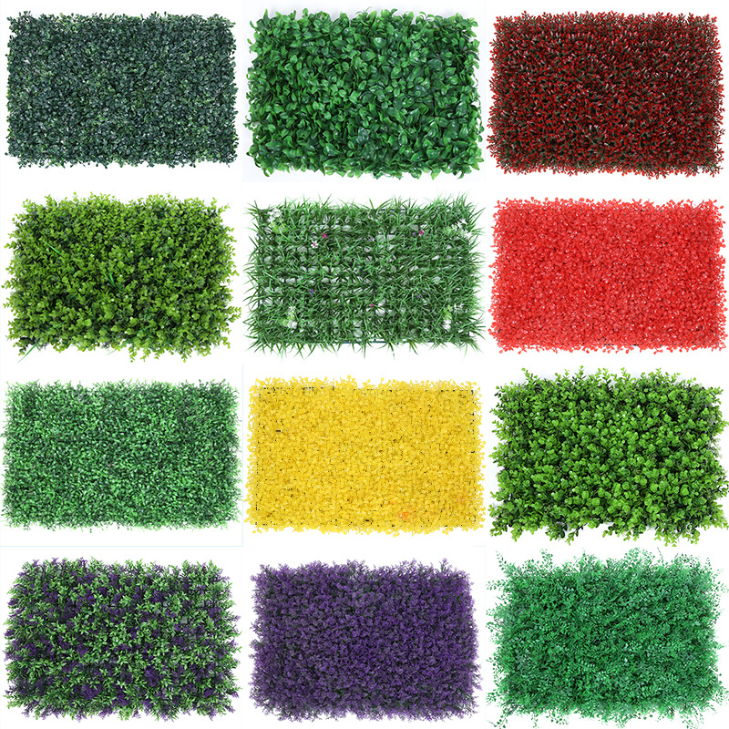 仿真绿植植物墙塑料尤加利米兰植物墙室内商场装饰绿化植物背景墙|ru