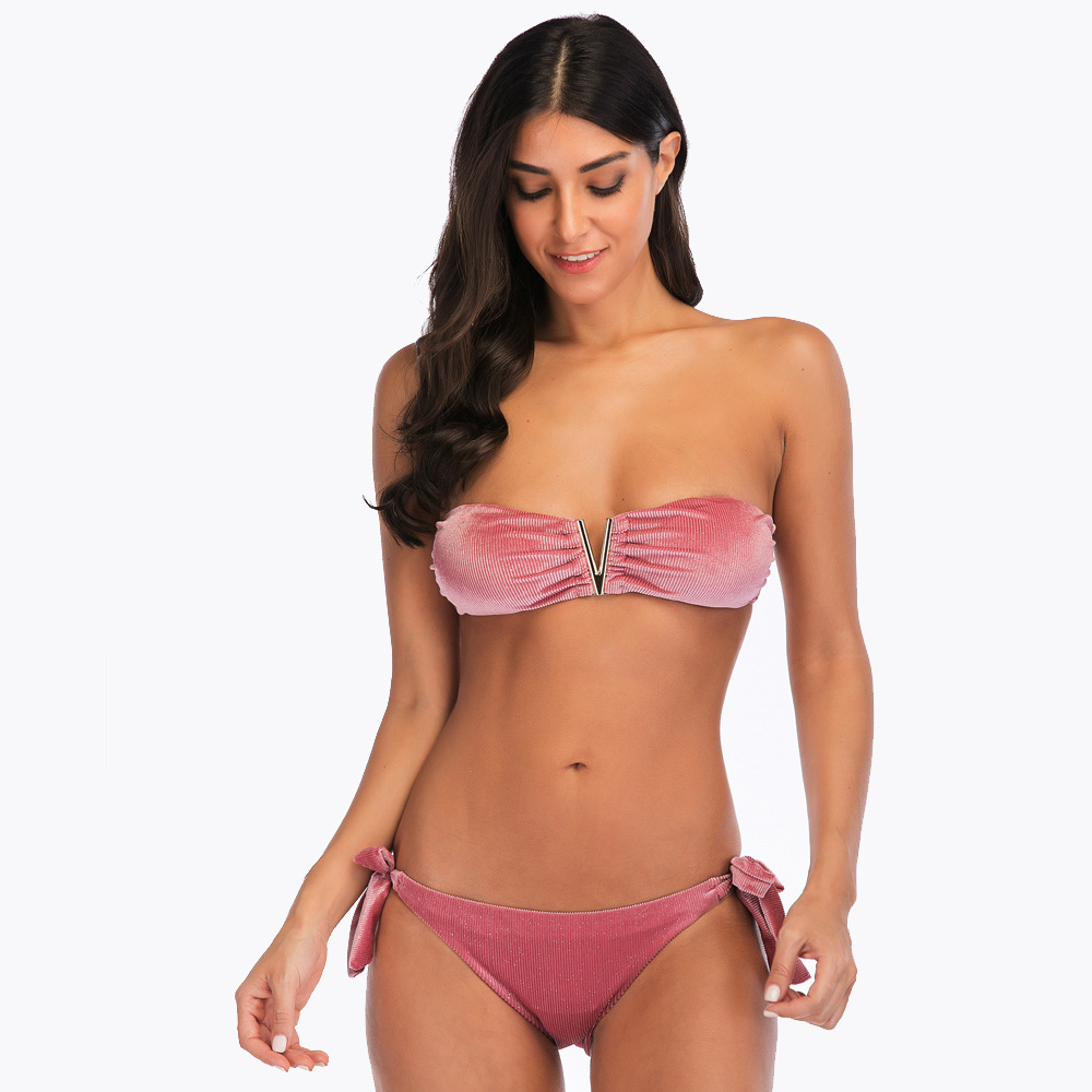 Europe and America new pattern bikini velvet Swimwear Europe and America Amazon Explosive money Swimsuit swimwear bikini2019