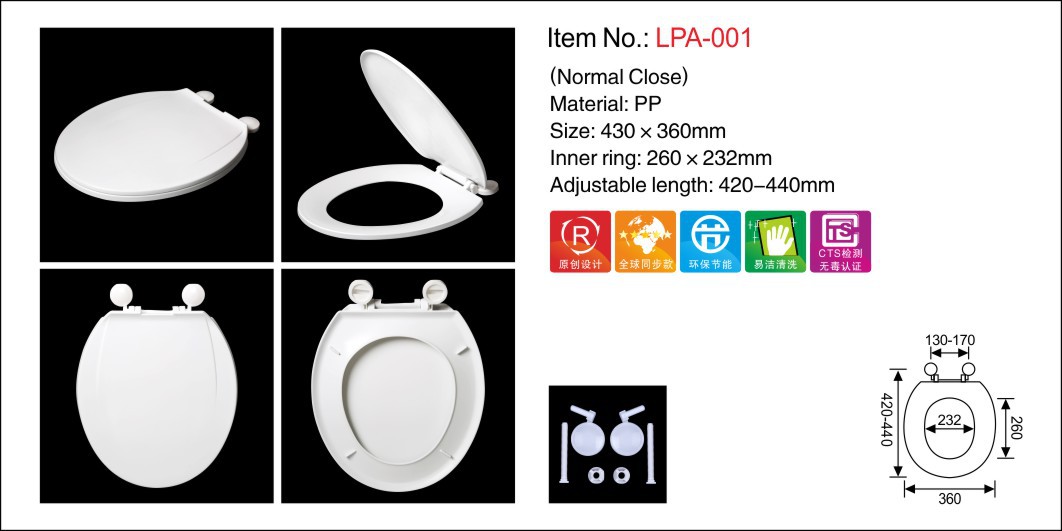 Lepu Sanitary Ware Toilet Seat Cover manufacturer. American toilet seat covers made of PP material. Purchase more at a better price. One-click quick disassembly undefined