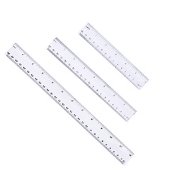 Plastic transparent ruler 15/20/30cm, clothing measuring plastic ruler