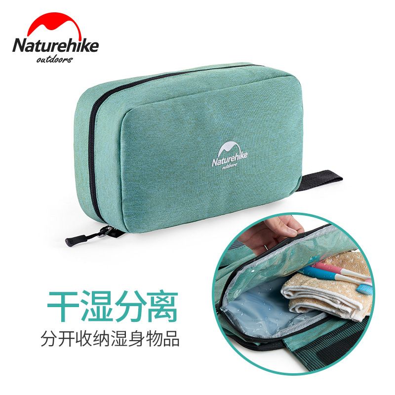 Naturehike travel Wet and dry separate Wash bag lady Portable waterproof Cosmetic Storage bag Travel Goods