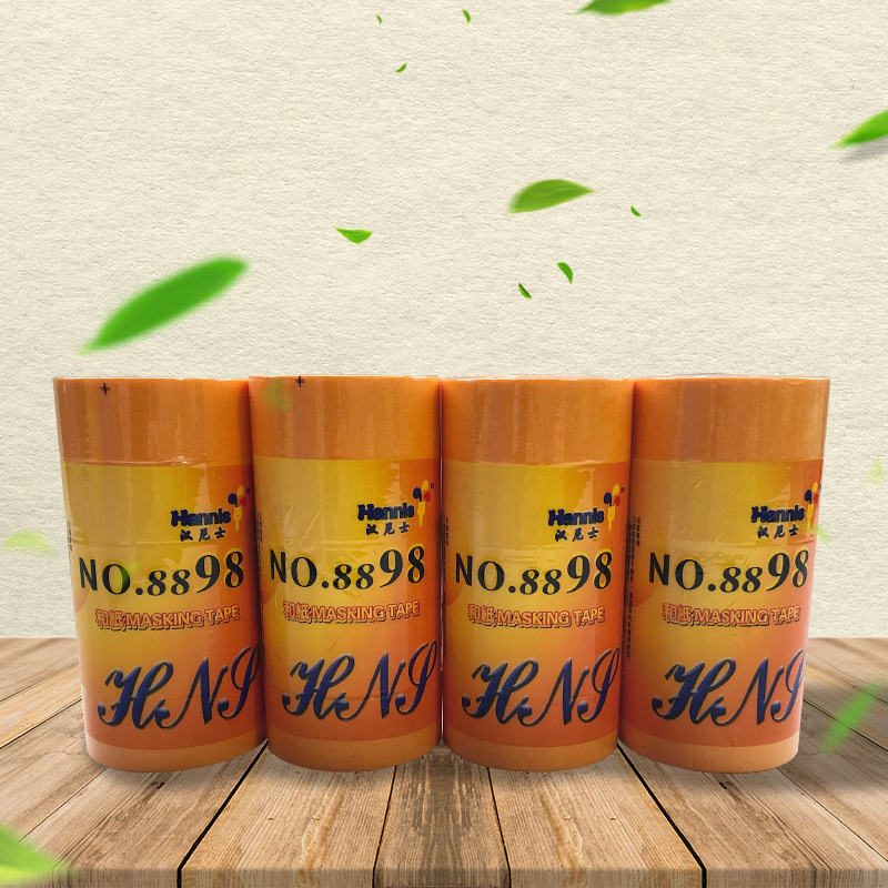 厂家供应 汉尼士8898和纸胶带批发进口装修喷漆遮蔽纸胶带
