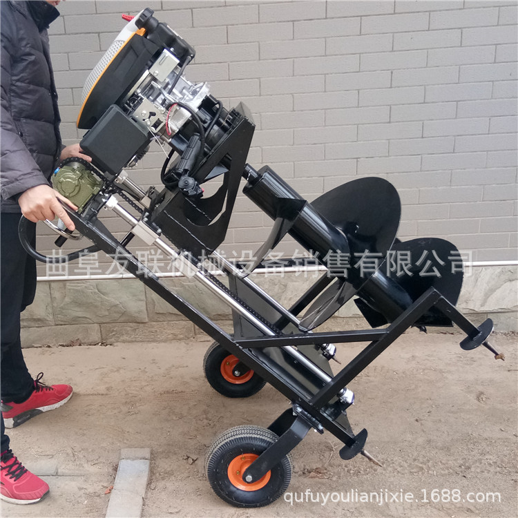 植树栽树螺旋打坑机 小型手提式汽油挖坑机 园林果树施肥挖洞机62