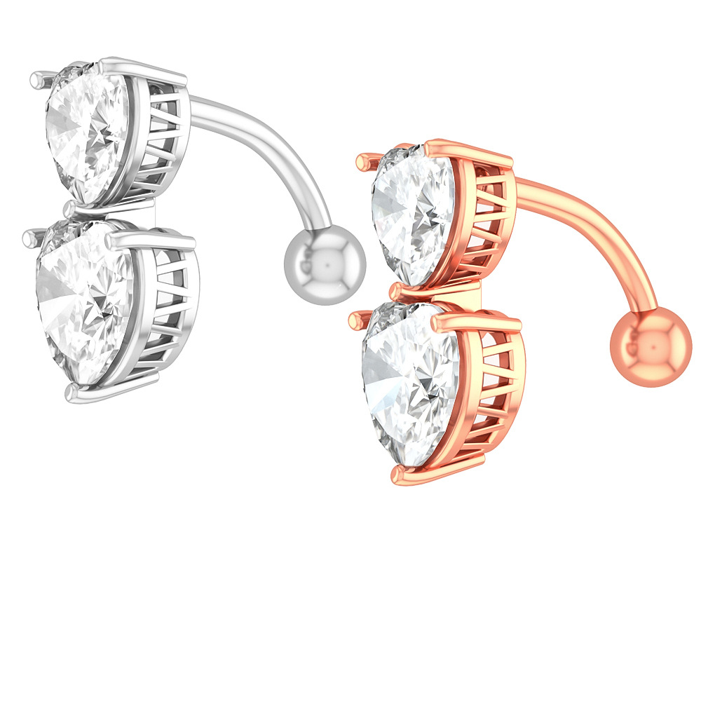 Gioielli per piercing all'ombelico a forma di cuore per e-commerce_voghion.com