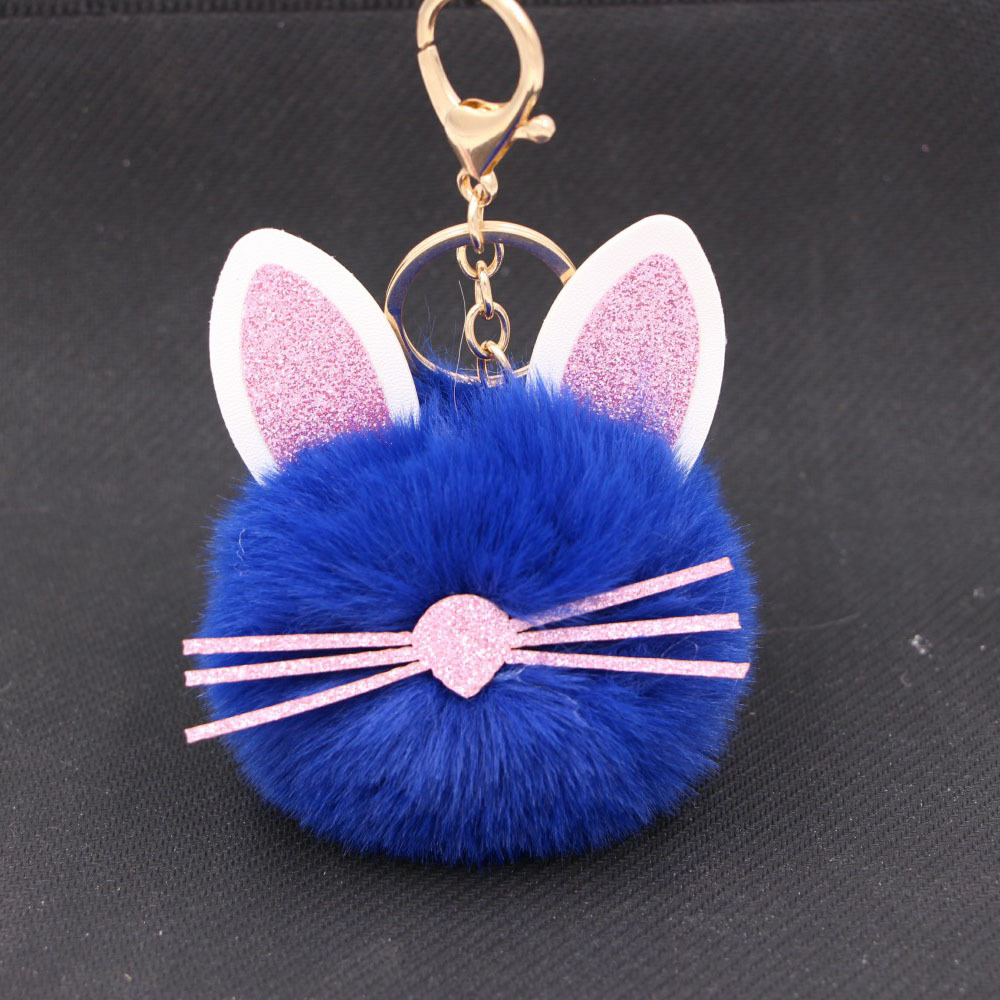 Casual Cat Simulation Wool Alloy Stoving Varnish Keychain display picture 3