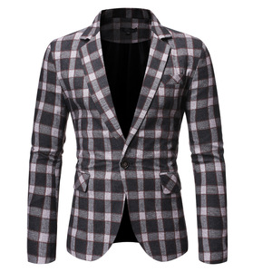 Autumn and winter new Plaid British fit suit