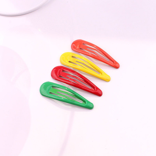 Korean Version New Fashion Viral Hair Accessories Colored Children Hair Clips Waterdrop Candy Color BB Clips Oil Small Hair Pins Side Fringe Clips