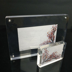 High-end 8-inch Acrylic Photo Frame Desk Nameplate A5 Crystal Centerstand Transparent Magnetic Desk Card Table Nameplate Wholesale