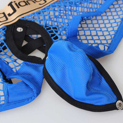 網將內褲性感網孔平角褲後空露PP平角褲U凸大囊袋可拆卸四角褲頭